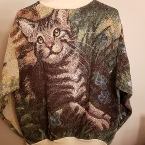 Women's tapestry pullover size L